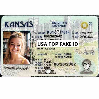 Buy Scannable Kansas Premium Fake IDs | USA TOP FAKE ID GENERATOR