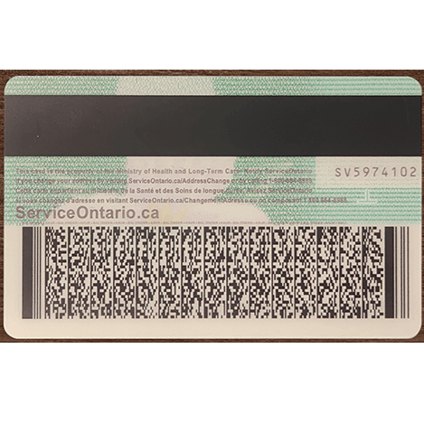 Ontario Health Card